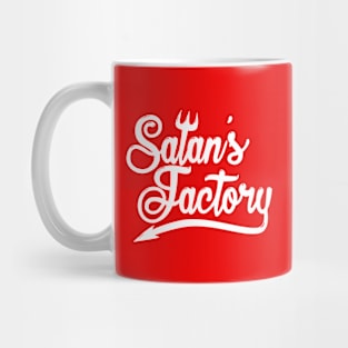 Funny Anti-Christmas Design Santa's Factory Mug